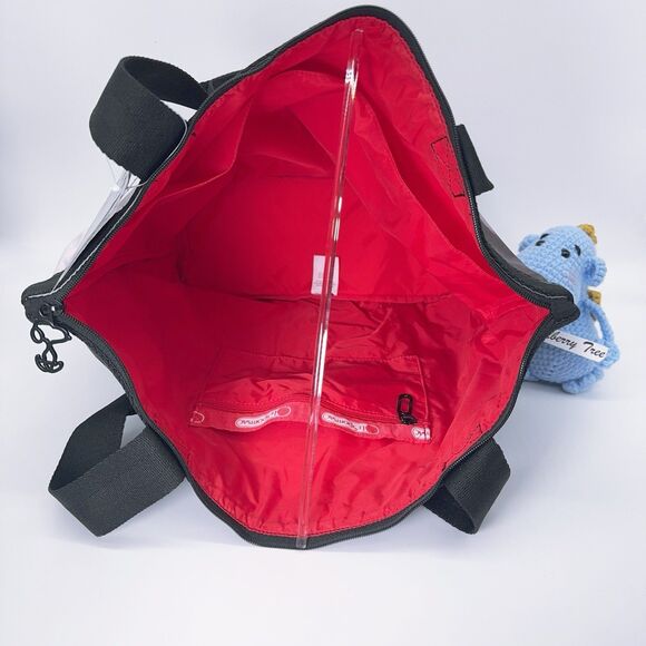 LeSportsac X Peanuts Hailey Light Tote Snoopy Sky Colorful Heart Balloons NWT - Picture 7 of 13